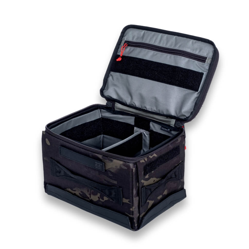 STEP 22 Gear Stingray Flat Box Mini Multicam Black Collapsible Gear Storage Camp Kitchen