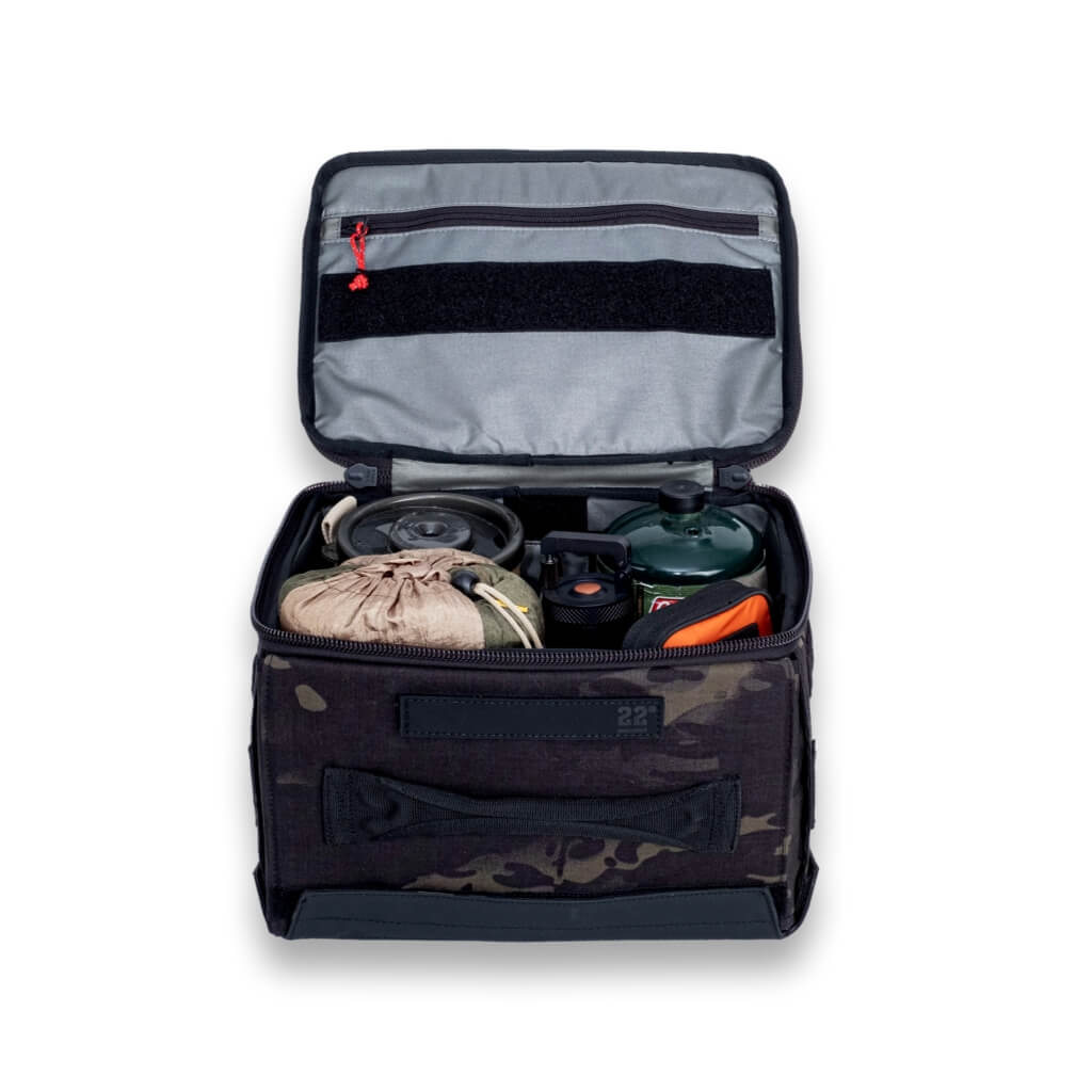 STEP 22 Gear Stingray Flat Box Mini Multicam Black Collapsible Gear Storage Camp Kitchen